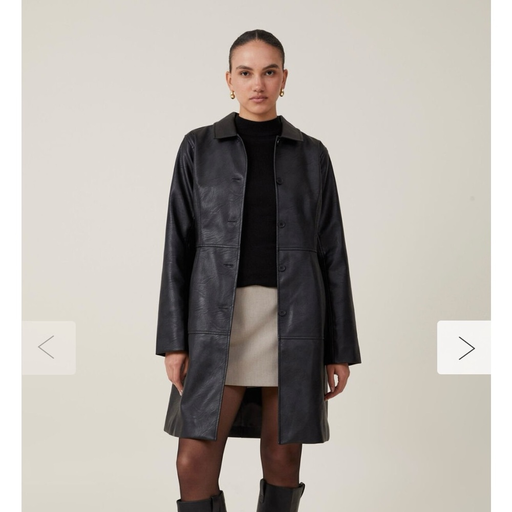 Cotton On Kennedy Faux Leather Longline Jacket